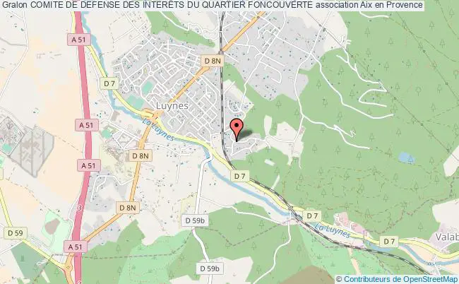 plan association Comite De Defense Des InterÊts Du Quartier Foncouverte Aix-en-Provence