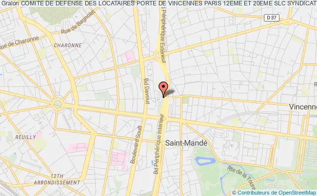 COMITE DE DEFENSE DES LOCATAIRES PORTE DE VINCENNES PARIS 12EME ET 20EME SLC SYNDICAT DU LOGEMENT ET DE LA CONSOMMATION PARIS