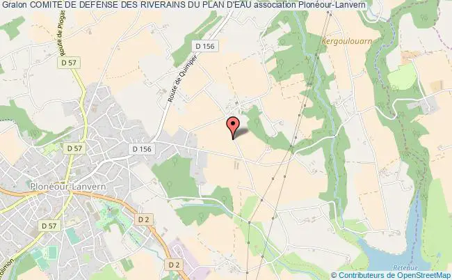 plan association Comite De Defense Des Riverains Du Plan D'eau Plonéour-Lanvern