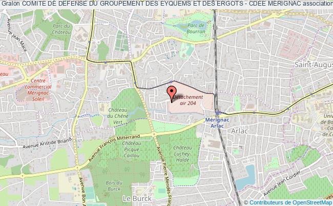 plan association Comite De Defense Du Groupement Des Eyquems Et Des Ergots - Cdee Merignac Mérignac