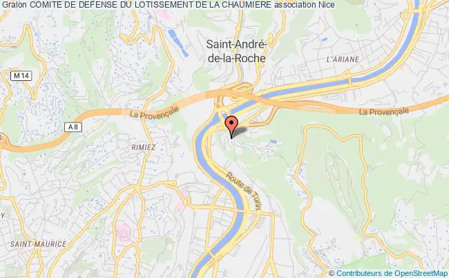 plan association Comite De Defense Du Lotissement De La Chaumiere Nice