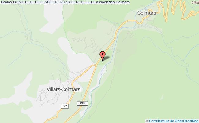 plan association Comite De Defense Du Quartier De Tete Villars-Colmars