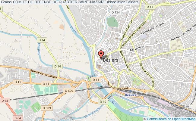 plan association Comite De Defense Du Quartier Saint-nazaire Béziers