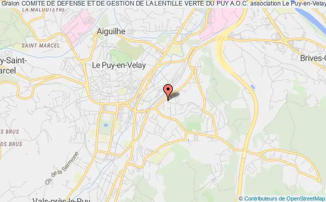plan association Comite De Defense Et De Gestion De La Lentille Verte Du Puy A.o.c. le Puy-en-Velay