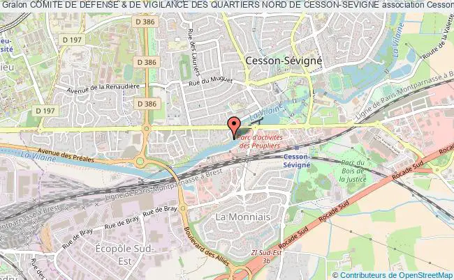 plan association Comite De Defense & De Vigilance Des Quartiers Nord De Cesson-sevigne Cesson-Sévigné