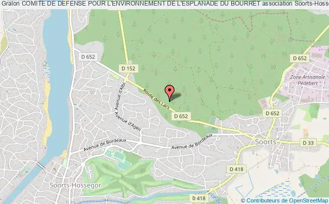plan association Comite De Defense Pour L'environnement De L'esplanade Du Bourret Soorts-Hossegor
