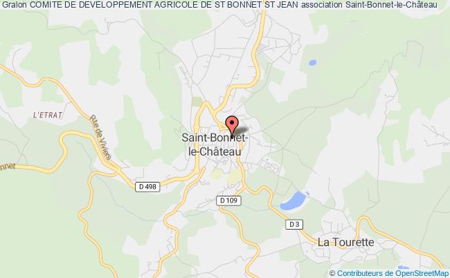 plan association Comite De Developpement Agricole De St Bonnet St Jean Saint-Bonnet-le-Château