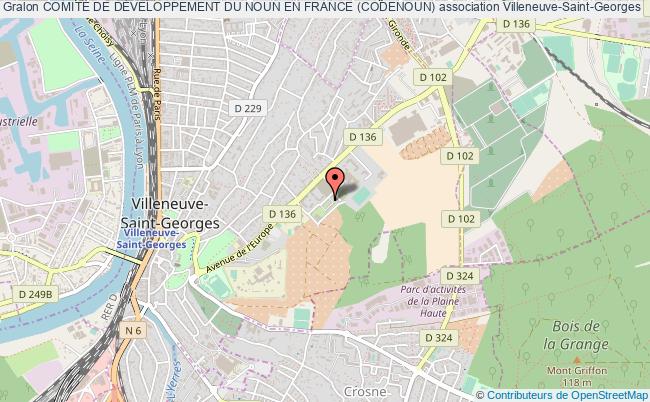 plan association ComitÉ De DÉveloppement Du Noun En France (codenoun) Villeneuve-Saint-Georges