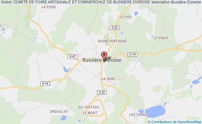plan association Comite De Foire Artisanale Et Commerciale De Bussiere Dunoise Bussière-Dunoise
