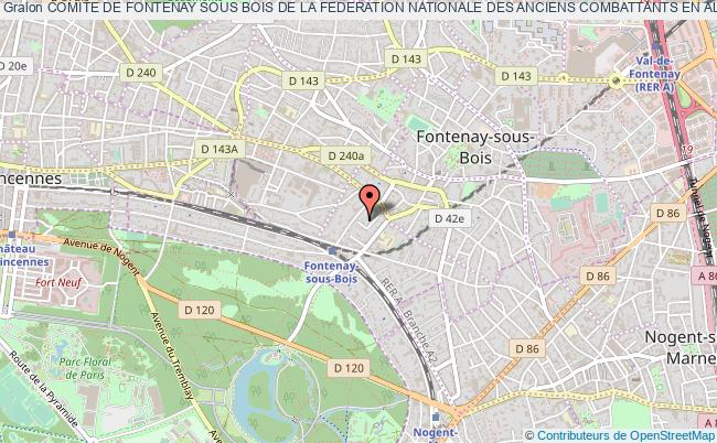 plan association Comite De Fontenay Sous Bois De La Federation Nationale Des Anciens Combattants En Algerie  - Fnaca Fontenay-sous-Bois