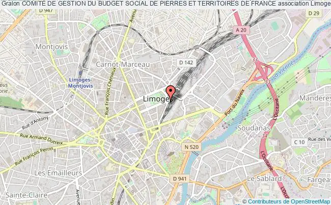 plan association ComitÉ De Gestion Du Budget Social De Pierres Et Territoires De France Limoges