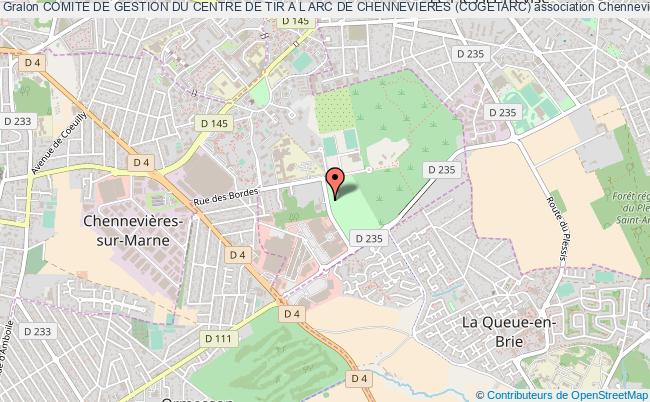 plan association Comite De Gestion Du Centre De Tir A L Arc De Chennevieres (cogetarc) Chennevières-sur-Marne