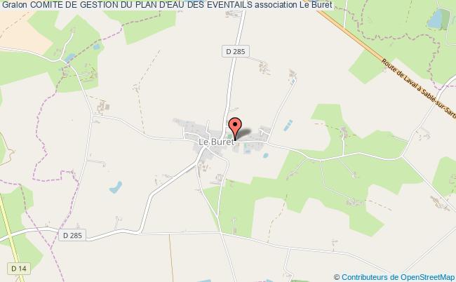 plan association Comite De Gestion Du Plan D'eau Des Eventails Le    Buret