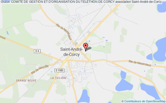 plan association ComitÉ De Gestion Et D'organisation Du TÉlÉthon De Corcy Saint-André-de-Corcy