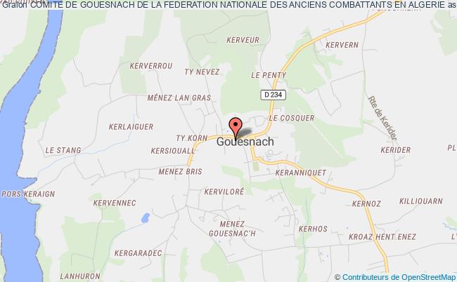 plan association Comite De Gouesnach De La Federation Nationale Des Anciens Combattants En Algerie Gouesnach