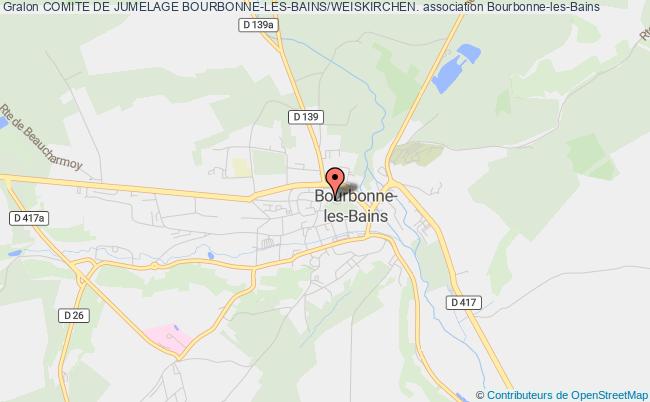 plan association Comite De Jumelage Bourbonne-les-bains/weiskirchen. Bourbonne-les-Bains