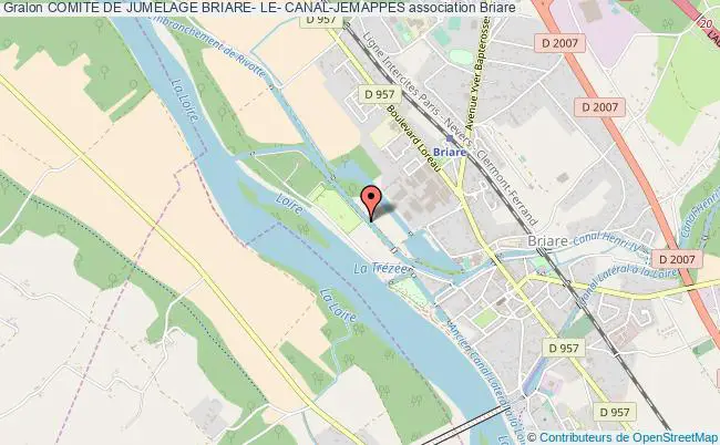plan association Comite De Jumelage Briare- Le- Canal-jemappes Briare