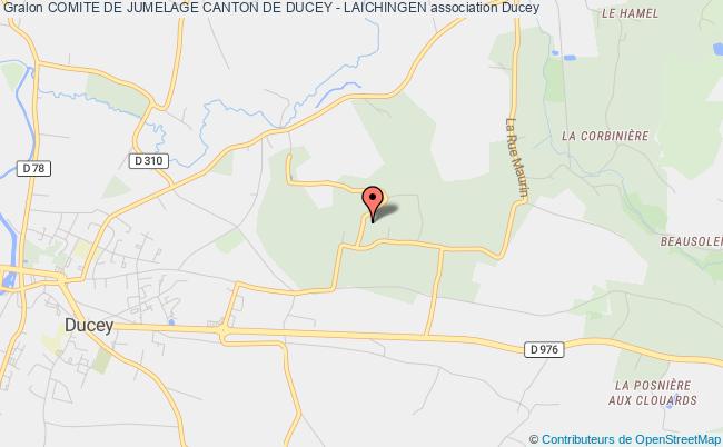 plan association Comite De Jumelage Canton De Ducey - Laichingen Ducey