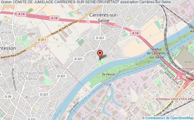 plan association Comite De Jumelage Carrieres-sur-seine/grunstadt Carrières-sur-Seine