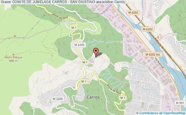 plan association ComitÉ De Jumelage Carros - San Giustino 