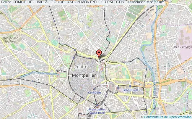 plan association Comite De Jumelage Cooperation Montpellier Palestine Montpellier