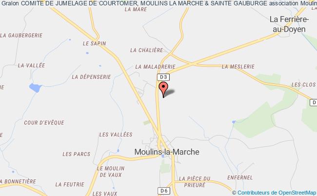 plan association Comite De Jumelage De Courtomer, Moulins La Marche & Sainte Gauburge Moulins-la-Marche