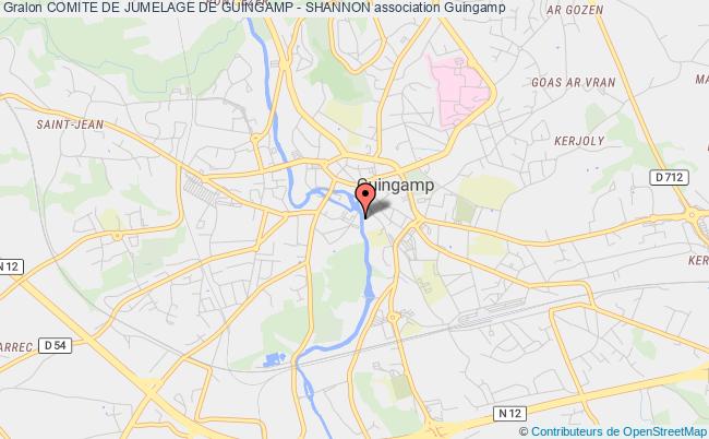plan association Comite De Jumelage De Guingamp - Shannon 