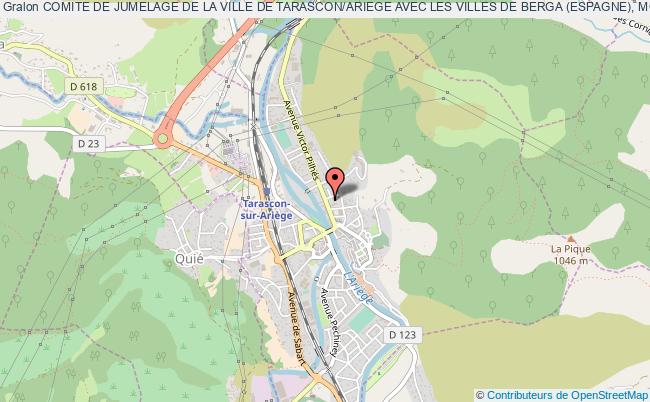 plan association Comite De Jumelage De La Ville De Tarascon/ariege Avec Les Villes De Berga (espagne), Moncao (portugal) Et Morsano Al Tagliamento (italie) Tarascon-sur-Ariège