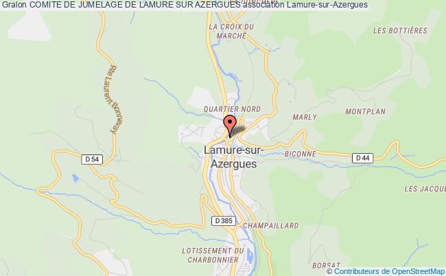 plan association Comite De Jumelage De Lamure Sur Azergues Lamure-sur-Azergues