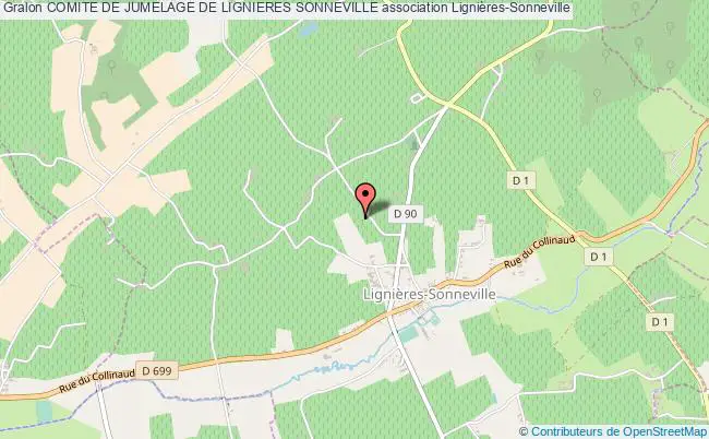 plan association Comite De Jumelage De Lignieres Sonneville Lignières-Sonneville