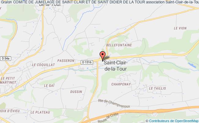 plan association ComitÉ De Jumelage De Saint Clair Et De Saint Didier De La Tour Saint-Clair-de-la-Tour