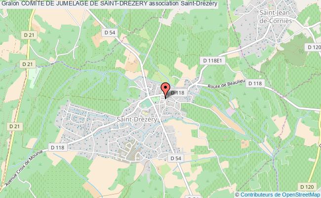 plan association Comite De Jumelage De Saint-drezery Saint-Drézéry
