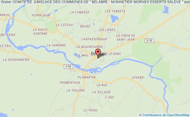 plan association Comite De Jumelage Des Communes De " Belabre - Monnetier Mornex Esserts Saleve " Bélâbre