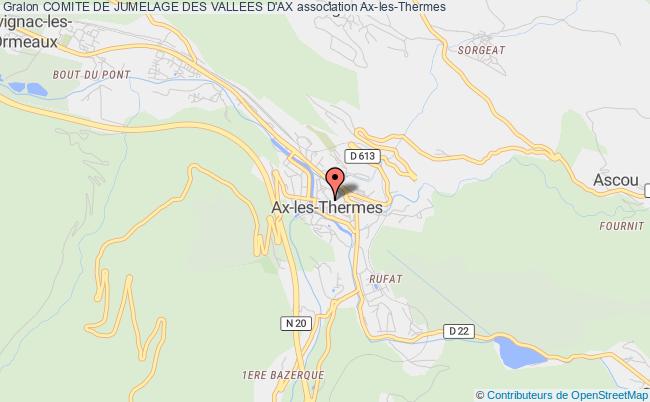 plan association Comite De Jumelage Des Vallees D'ax Ax-les-Thermes