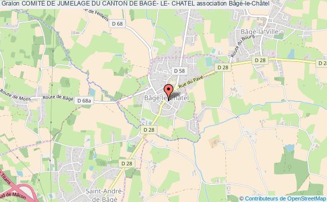 plan association ComitÉ De Jumelage Du Canton De BagÉ- Le- Chatel 