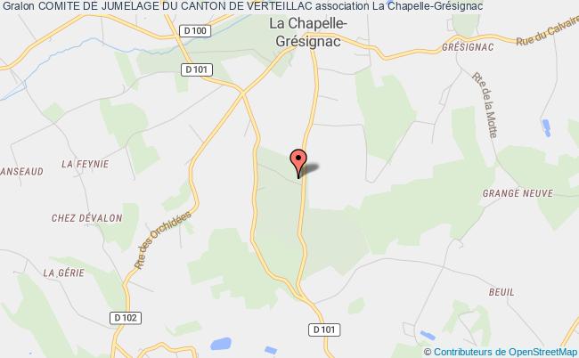 plan association Comite De Jumelage Du Canton De Verteillac La Chapelle-Grésignac