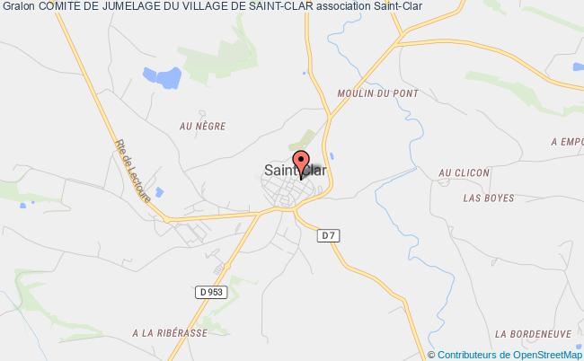 plan association Comite De Jumelage Du Village De Saint-clar Saint-Clar
