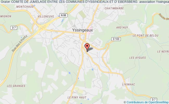 plan association Comite De Jumelage Entre Les Communes D'yssingeaux Et D' Ebersberg. Yssingeaux