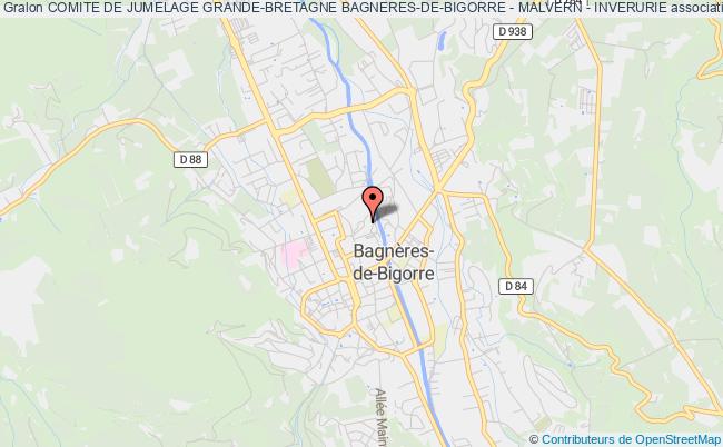 plan association Comite De Jumelage Grande-bretagne Bagneres-de-bigorre - Malvern - Inverurie Bagnères-de-Bigorre