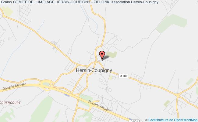 plan association Comite De Jumelage Hersin-coupigny - Zielonki Hersin-Coupigny