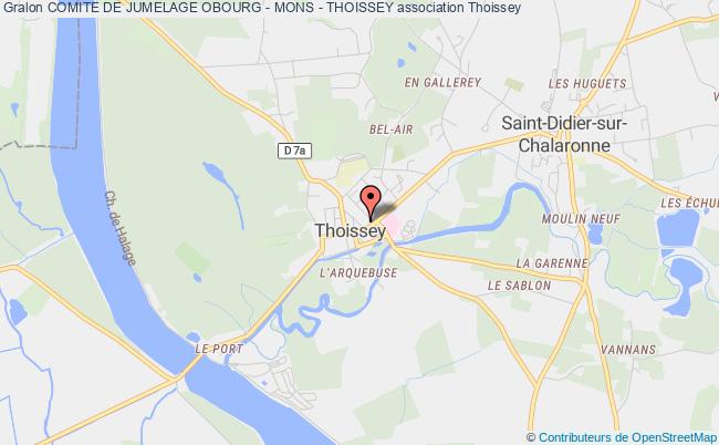 plan association Comite De Jumelage Obourg - Mons - Thoissey Thoissey