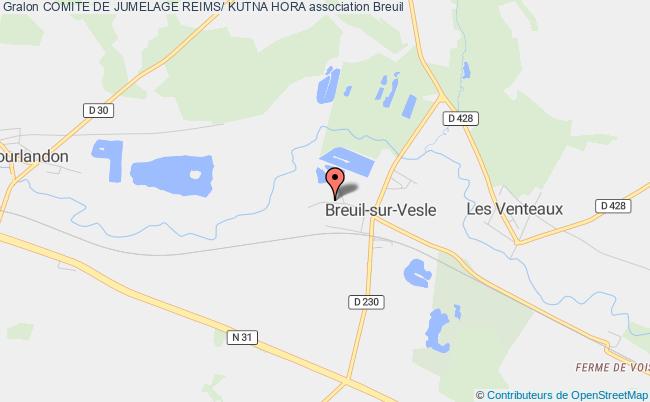plan association Comite De Jumelage Reims/ Kutna Hora Breuil-sur-Vesle