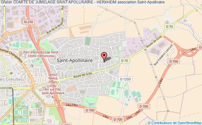 plan association Comite De Jumelage Saint Apollinaire - Herxheim Saint-Apollinaire