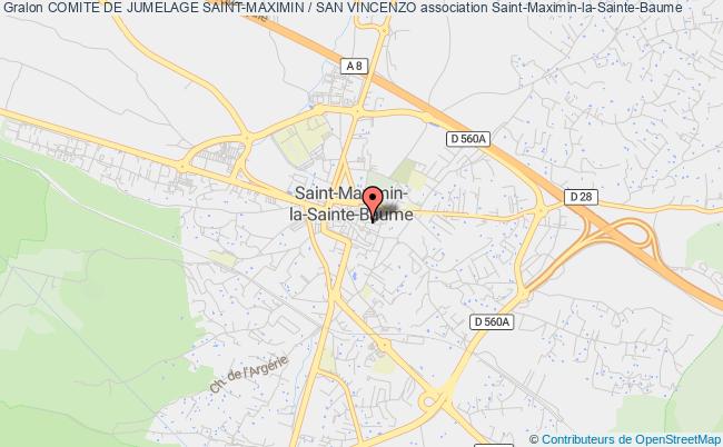 plan association Comite De Jumelage Saint-maximin / San Vincenzo Saint-Maximin-la-Sainte-Baume
