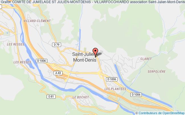 plan association Comite De Jumelage St Julien-montdenis - Villarfocchiardo Saint-Julien-Mont-Denis