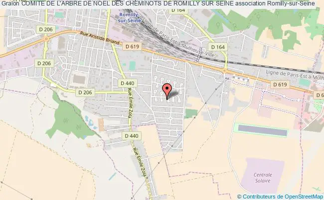 plan association Comite De L'arbre De Noel Des Cheminots De Romilly Sur Seine Romilly-sur-Seine