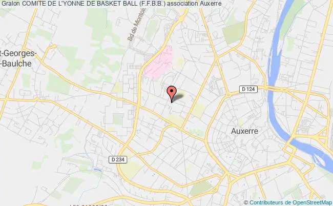 plan association Comite De L'yonne De Basket Ball (f.f.b.b.) Auxerre