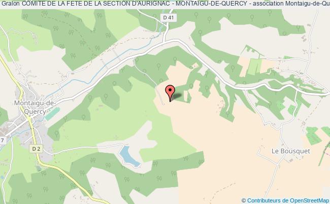 plan association Comite De La Fete De La Section D'aurignac - Montaigu-de-quercy - Montaigu-de-Quercy