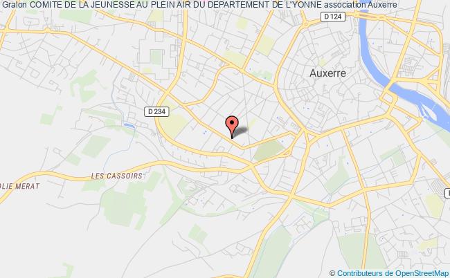 plan association Comite De La Jeunesse Au Plein Air Du Departement De L'yonne Auxerre