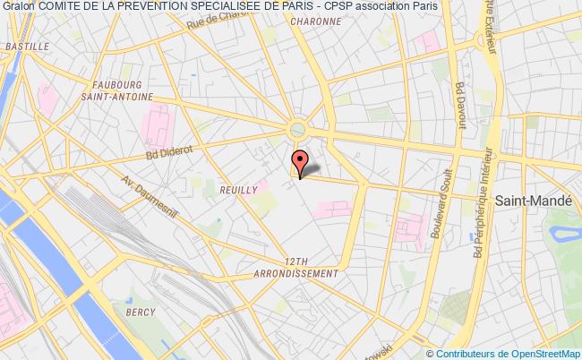 plan association Comite De La Prevention Specialisee De Paris - Cpsp Paris